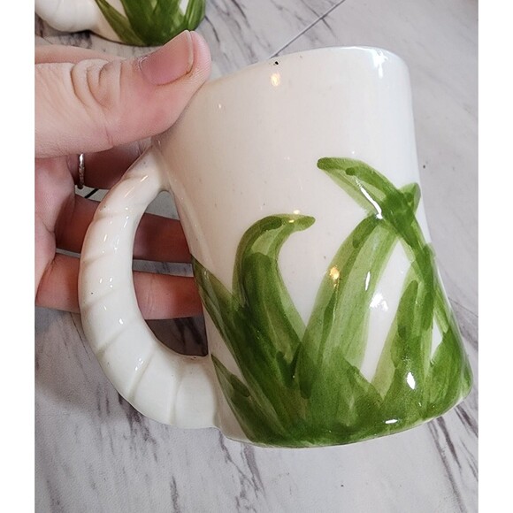 Vintage Hand-Painted Unicorn Mugs Set of 4 3D Horn Handles 70s/80s Fantasy Art - Picture 15 of 16